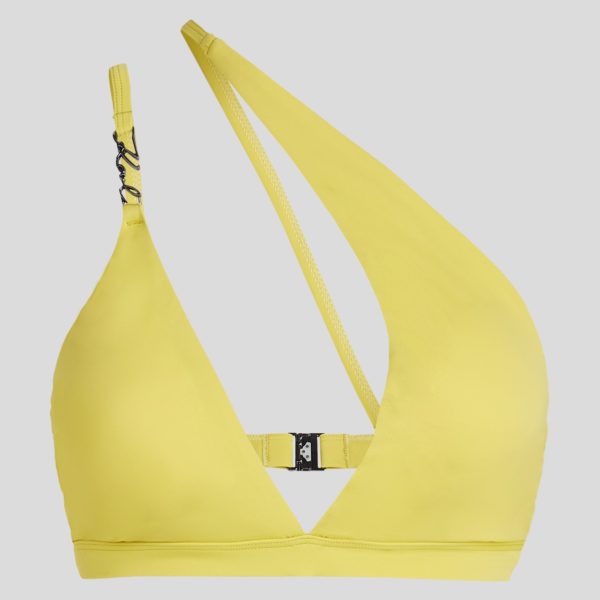 Karl Lagerfeld, Haut De Bikini Asymétrique Karl Signature, Femme, Acacia Yellow, Taille: XXS