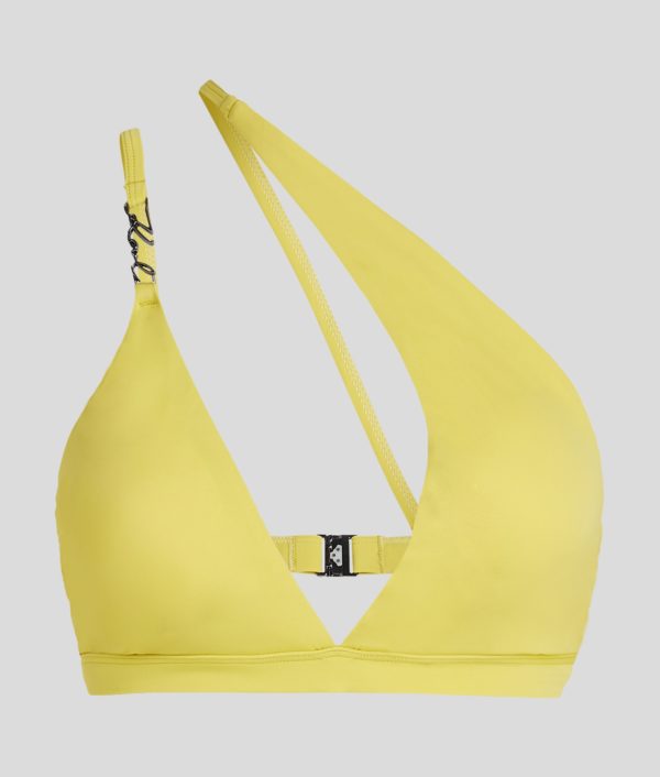 Karl Lagerfeld, Haut De Bikini Asymétrique Karl Signature, Femme, Acacia Yellow, Taille: XXS