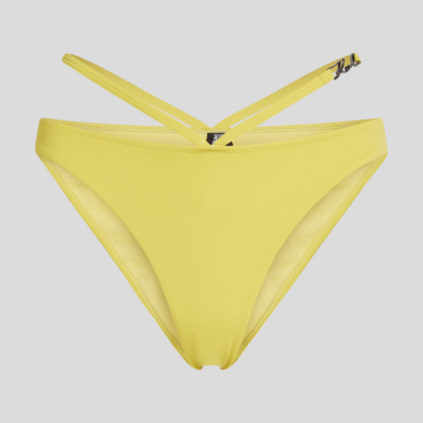 Karl Lagerfeld, Bas De Bikini Karl Signature En Forme De V, Femme, Acacia Yellow, Taille: XXS