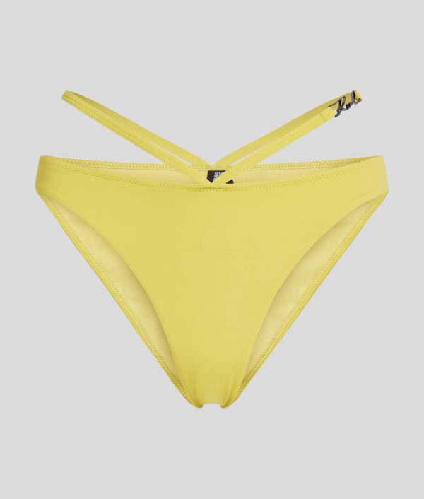 Karl Lagerfeld, Bas De Bikini Karl Signature En Forme De V, Femme, Acacia Yellow, Taille: XXS