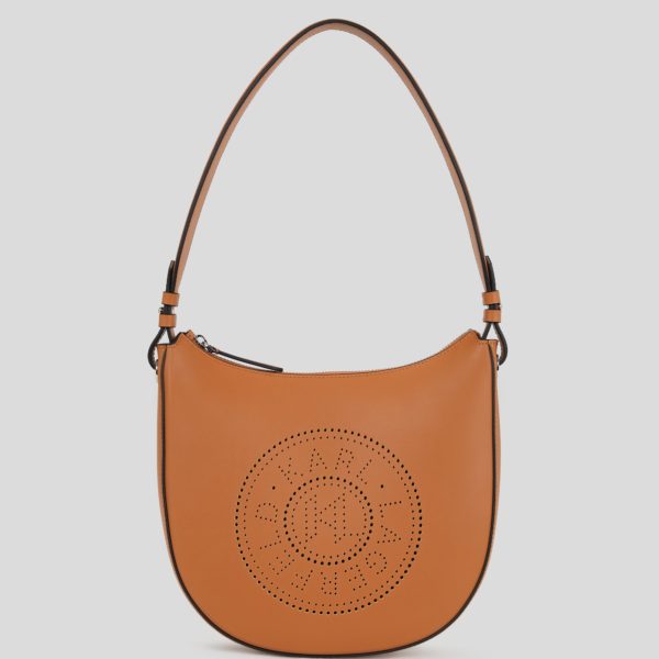 Karl Lagerfeld, Sac Porté Épaule Perforé Croissant De Lune K/circle, Femme, Brun, Taille: X00
