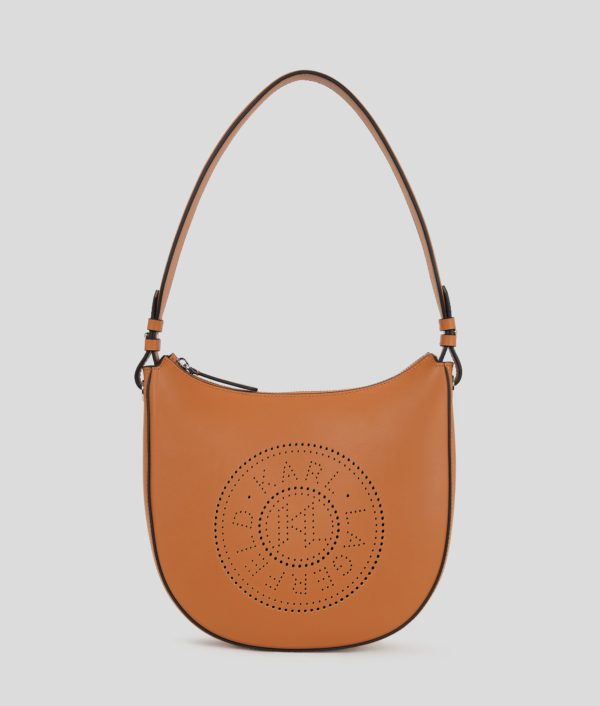 Karl Lagerfeld, Sac Porté Épaule Perforé Croissant De Lune K/circle, Femme, Brun, Taille: X00