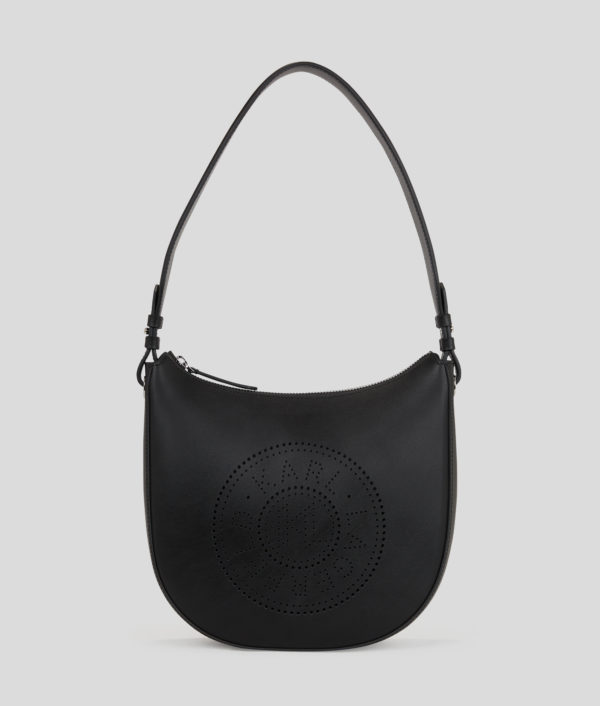 Karl Lagerfeld, Sac Porté Épaule Perforé Croissant De Lune K/circle, Femme, Noir, Taille: X00