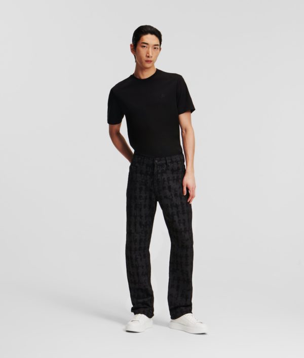 Karl Lagerfeld, Jean Droit Karl Kameo, Homme, Denim caméo noir, Taille: X36