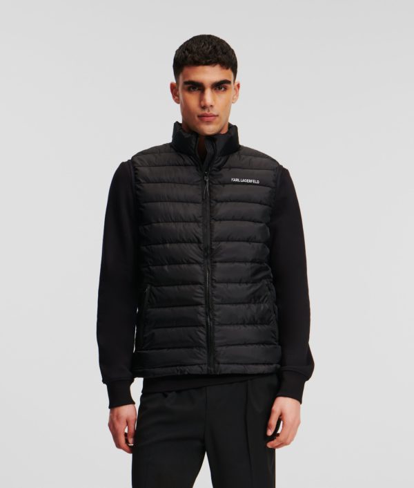 Karl Lagerfeld, Veste Matelassée Sans Manches, Homme, Noir, Taille: XXS