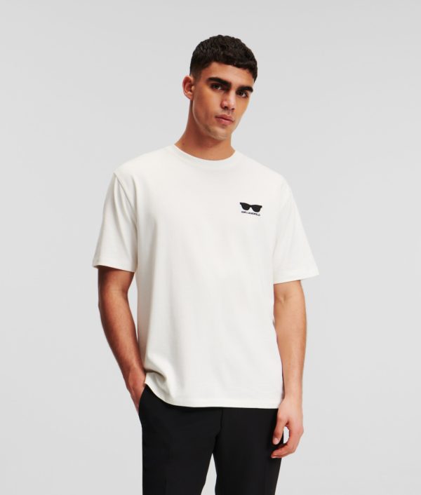 Karl Lagerfeld, T-shirt Lunettes De Soleil, Homme, Immaculé, Taille: XXXL