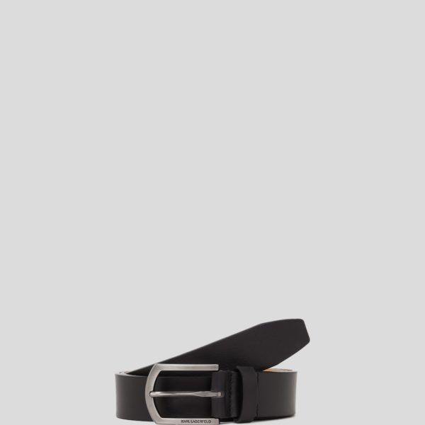 Karl Lagerfeld, Ceinture En Cuir K/essential, Homme, Noir, Taille: XS