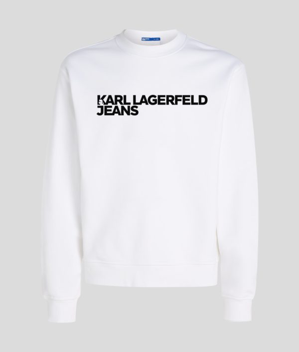 KL Jeans, Sweat-shirt À Logo Klj, Homme, Blanc, Taille: XXXL