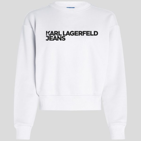 KL Jeans, Sweat-shirt À Logo Klj, Femme, Blanc, Taille: XXS