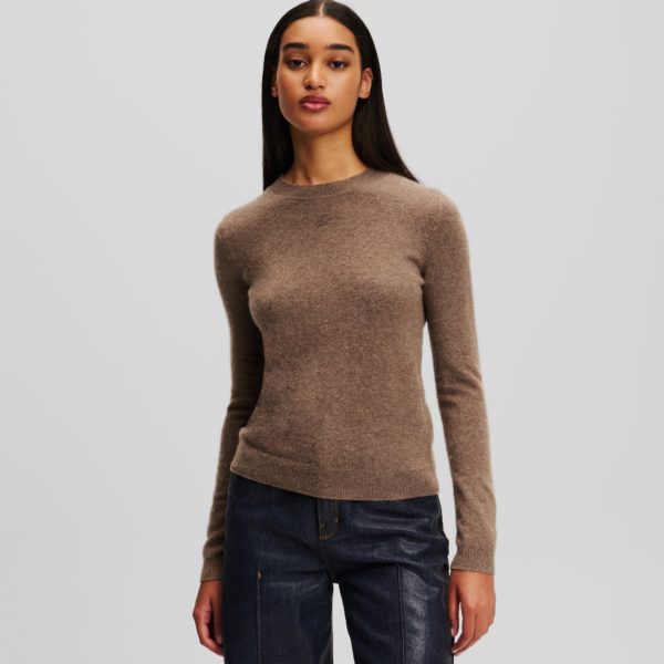 Karl Lagerfeld, Pull En Cachemire, Femme, Beige, Taille: XXXL