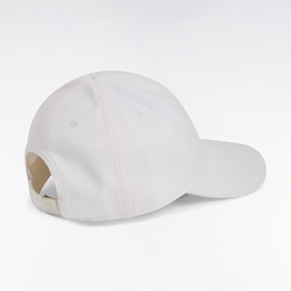 Casquette Unie En Piqué Coton Blanc Broderie Nœud Papillon Eden Park