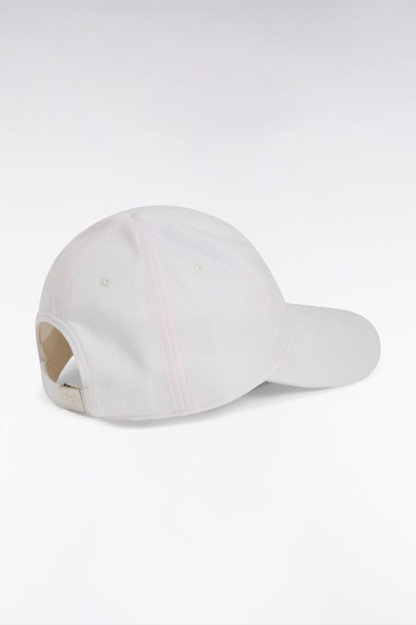 Casquette Unie En Piqué Coton Blanc Broderie Nœud Papillon Eden Park – Image 2