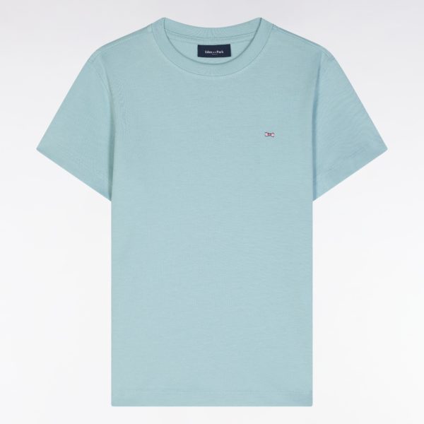 T-shirt En Coton Vert D’eau Nœud Papillon Dos Coupe Droite Eden Park