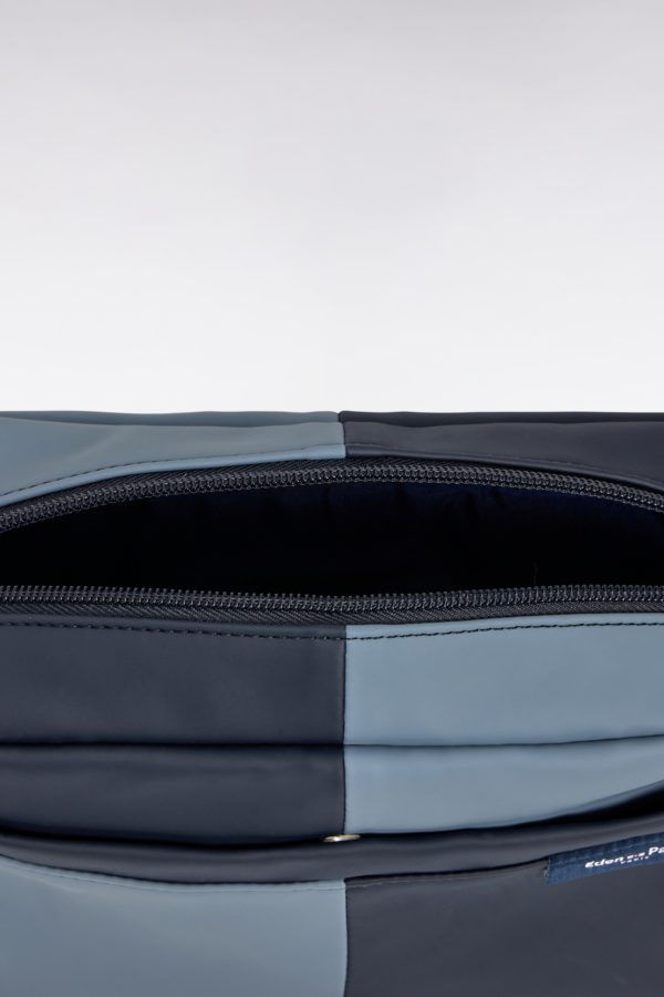 Camera Bag En Gomme Coupé-cousu Marine Et Gris Eden Park – Image 4
