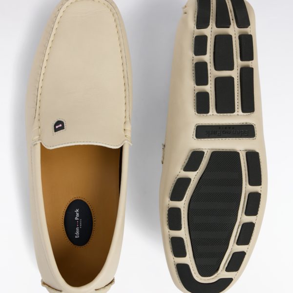 Mocassins En Croûte De Cuir Beiges Eden Park