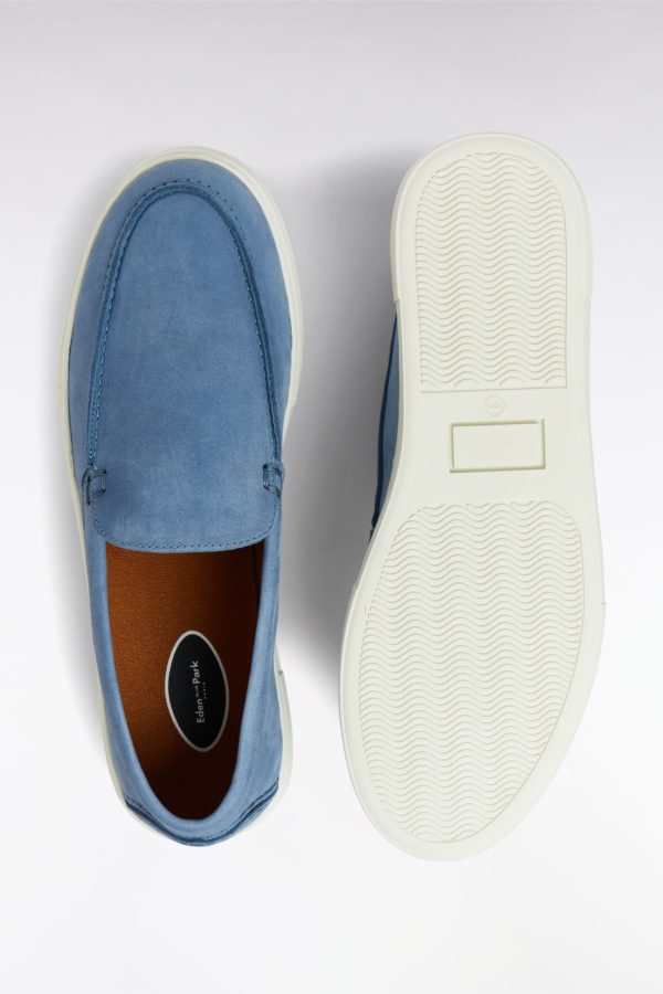 Mocassins À Semelles Sneakers En Cuir Suédé Gris Eden Park – Image 2