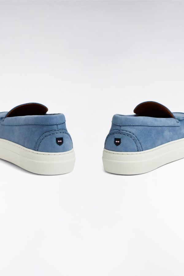 Mocassins À Semelles Sneakers En Cuir Suédé Gris Eden Park – Image 5