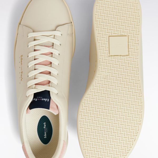 Baskets Basses En Cuir Beige Eden Park