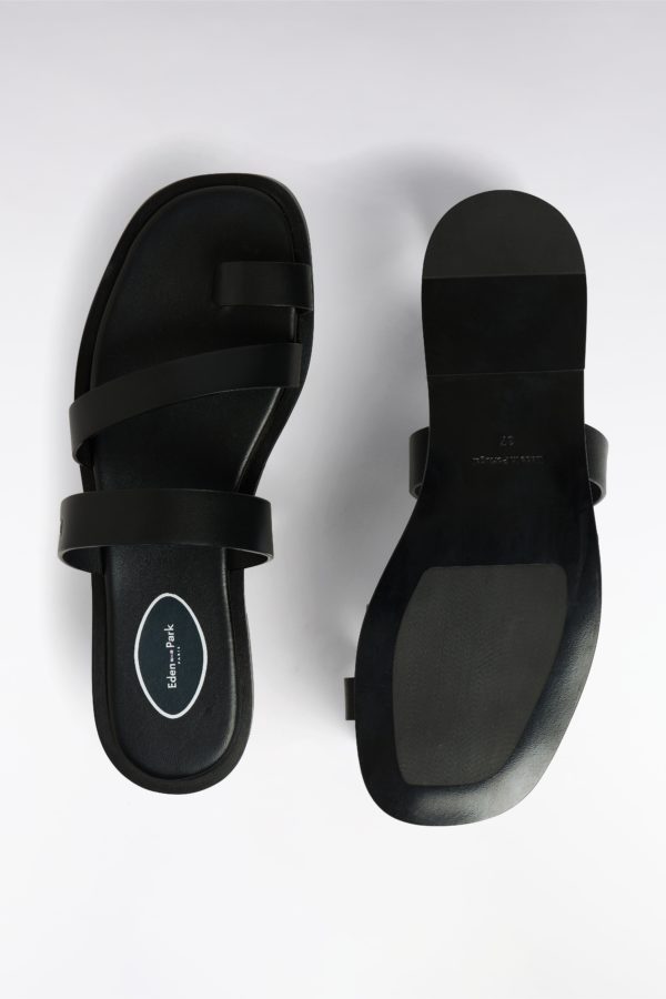Sandales En Cuir Noires Eden Park – Image 3