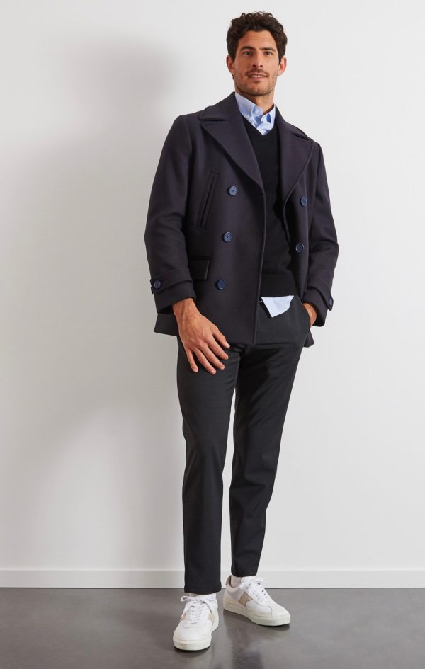 Pantalon Taille Élastiquée Gris Foncé Eden Park