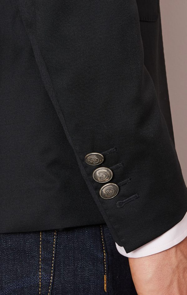 Blazer Noir Slim Fit 100 % Laine Eden Park – Image 4