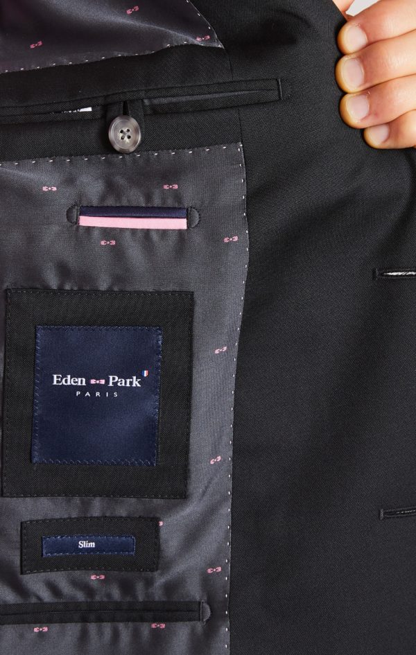 Blazer Noir Slim Fit 100 % Laine Eden Park – Image 5