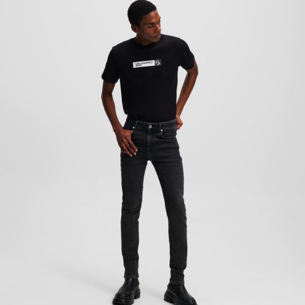 Karl Lagerfeld, Jean Skinny, Homme, Noir minimal délavé, Taille: L3632