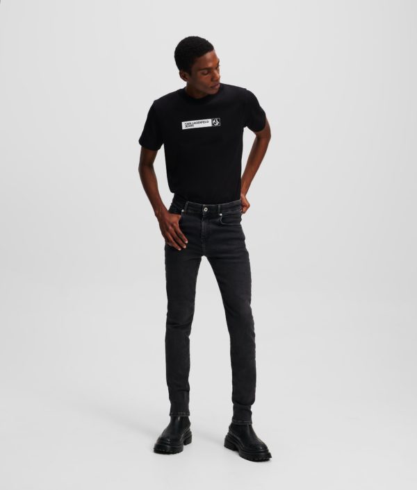 Karl Lagerfeld, Jean Skinny, Homme, Noir minimal délavé, Taille: L3632