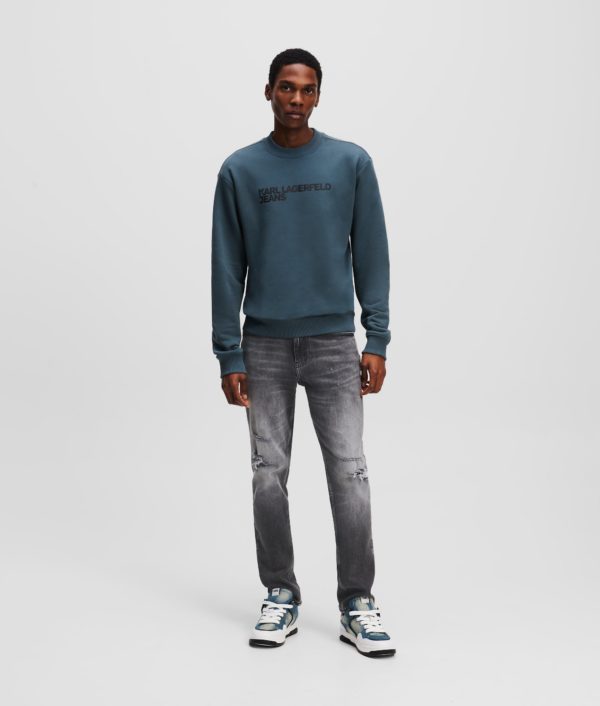 Karl Lagerfeld, Jean Slim Effet Usé, Homme, Foncé Délavé, Taille: L3634
