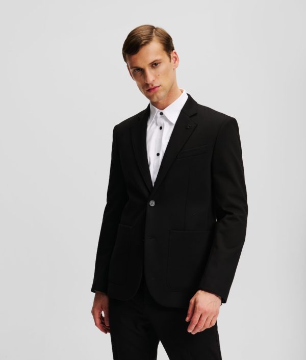 Karl Lagerfeld, Veste Ajustée En Punto, Homme, Noir, Taille: X58