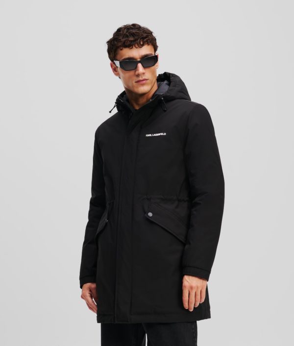 Karl Lagerfeld, Parka À Capuche Ultra-légère, Homme, Noir, Taille: XXS