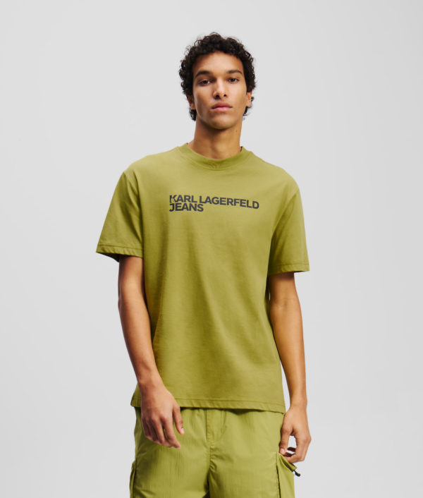 Karl Lagerfeld, T-shirt Avec Logo Klj, Homme, Vert Olive, Taille: XXXL