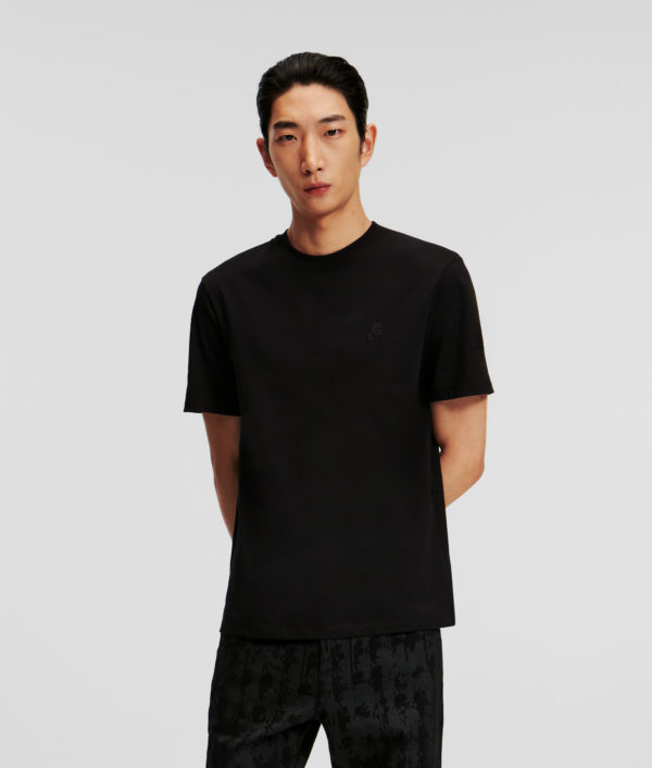 Karl Lagerfeld, T-shirt Karl Kameo, Homme, Noir, Taille: XXXL