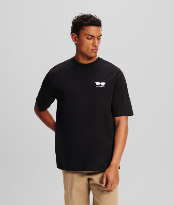 Karl Lagerfeld, T-shirt Lunettes De Soleil, Homme, Noir, Taille: XXXL