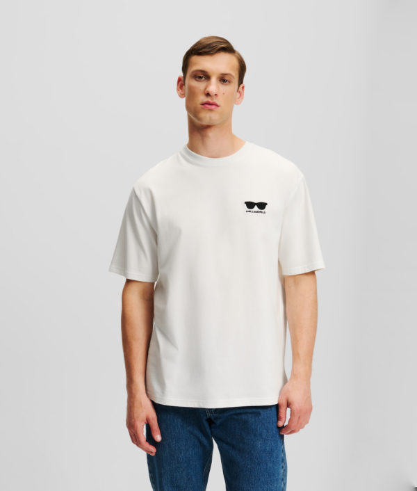 Karl Lagerfeld, T-shirt Lunettes De Soleil, Homme, Crème Cannoli, Taille: XXXL