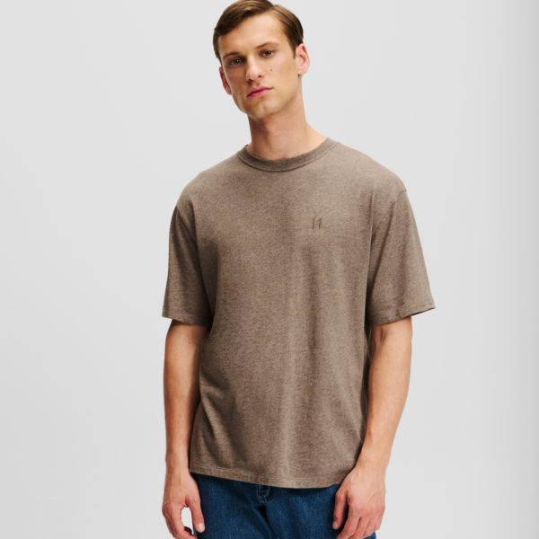 Karl Lagerfeld, T-shirt En Laine Mélangée Kl Monogram, Homme, Trench Coat, Taille: XXXL