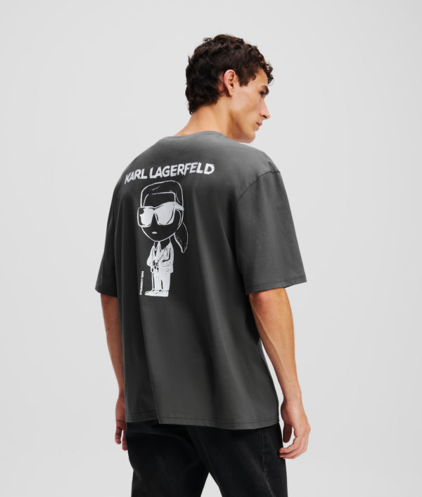 Karl Lagerfeld, T-shirt Ikon, Homme, Asphalte, Taille: XXXL