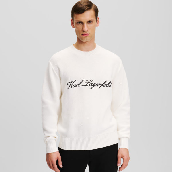 Karl Lagerfeld, Pull Hotel Karl, Homme, Crème Cannoli, Taille: XXXL