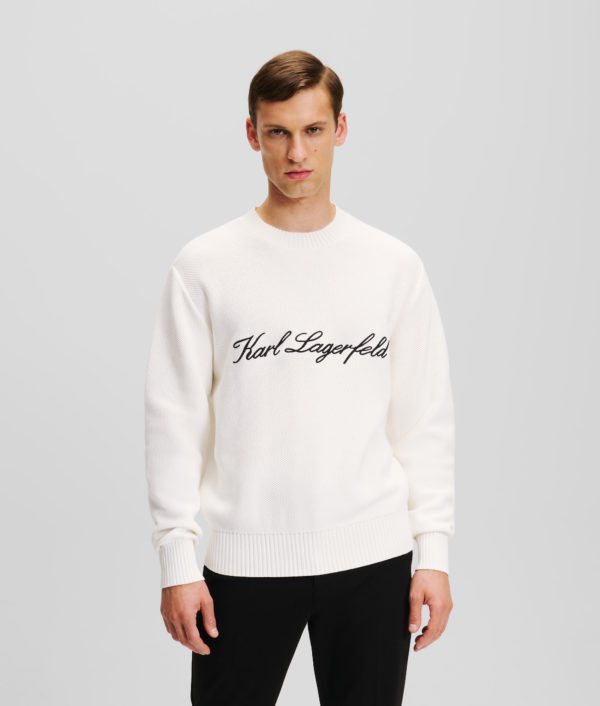 Karl Lagerfeld, Pull Hotel Karl, Homme, Crème Cannoli, Taille: XXXL