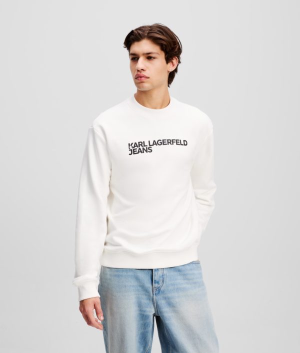 Karl Lagerfeld, Sweat-shirt À Logo Klj, Homme, Blanc, Taille: XXXL