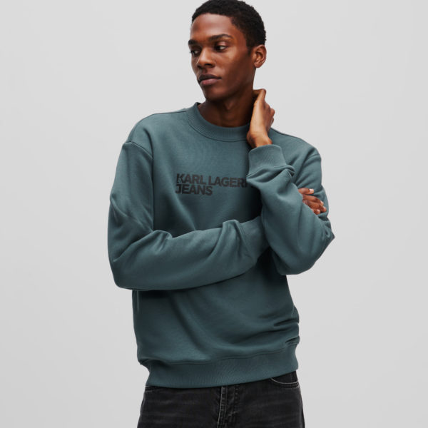 Karl Lagerfeld, Sweat-shirt À Logo Klj, Homme, Ardoise foncée, Taille: XXXL