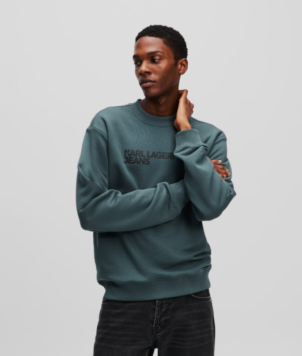 Karl Lagerfeld, Sweat-shirt À Logo Klj, Homme, Ardoise foncée, Taille: XXXL