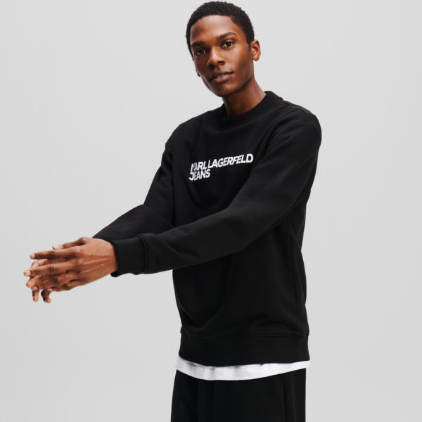Karl Lagerfeld, Sweat-shirt À Logo Klj, Homme, Noir, Taille: XXXL