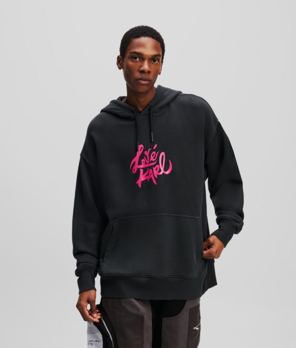 Karl Lagerfeld, Sweat À Capuche Klj X Atelier Reservé, Homme, Noir lavé, Taille: XXS