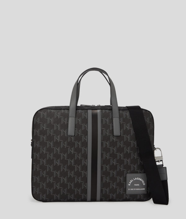 Karl Lagerfeld, Mallette K/kanvas, Homme, Noir/Gris, Taille: X00