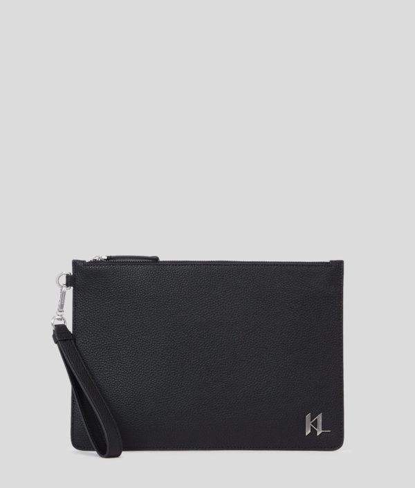 Karl Lagerfeld, Petite Pochette K/plak, Homme, Noir, Taille: X00