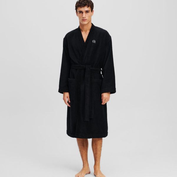 Karl Lagerfeld, Peignoir Ikon, Homme, Noir, Taille: XXS