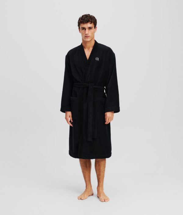 Karl Lagerfeld, Peignoir Ikon, Homme, Noir, Taille: XXS