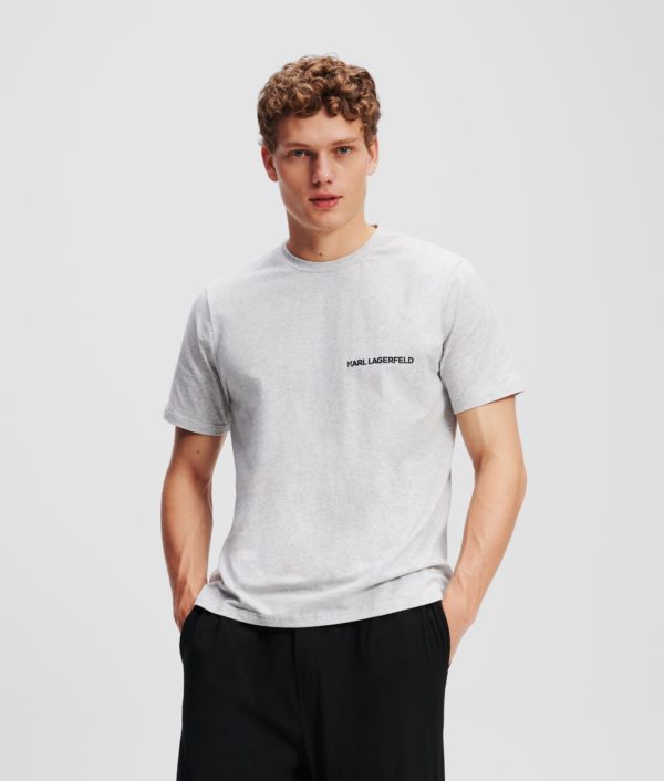 Karl Lagerfeld, Ensemble Pyjama À Logo Karl, Homme, Noir/Gris Chiné, Taille: XXS