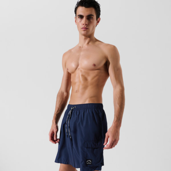 Karl Lagerfeld, Short De Bain Cargo Rue St-guillaume, Homme, Iris Noir, Taille: XXXL